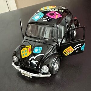 Volkswagen Bug Colorful Dice Decorated Black Toy Car
